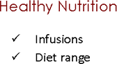 Healthy Nutrition Infusions Diet range